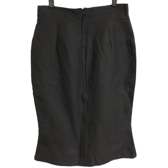 Sale ~ Vintage Gianni Versace Black Linen Skirt - NWT - Picture 3 of 8